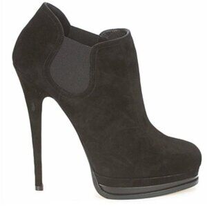 Casadei Browns Suede Ankle Boots Platform Heeled Size 8.5